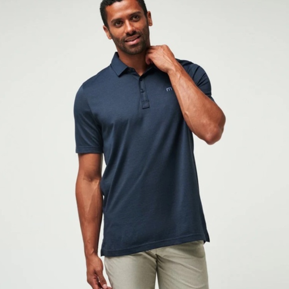 Travis Mathew Navy Polo Shirt stretchy Lima cotton xxxl